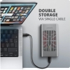 Axagon EEM2-20GD USB-C 20Gbps Dual M.2 NVMe SSD CLONE MASTER Enclosure. External USB-C 20Gbps metal box for two M.2 NVMe SSD dis