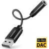 Axagon ADA-HA USB-A Hi-Res DAC audio adapter. External USB-A sound card to 3,5 mm jack, 384 kHz 32 bit DAC, stereo