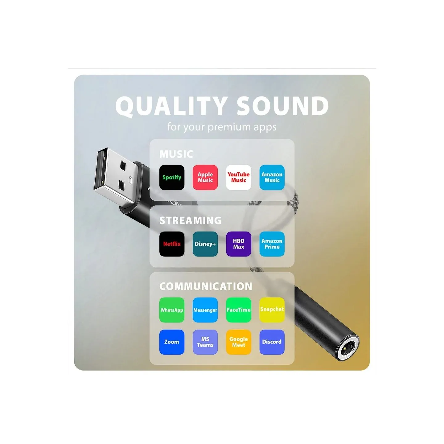 Axagon ADA-HA USB-A Hi-Res DAC audio adapter. External USB-A sound card to 3,5 mm jack, 384 kHz 32 bit DAC, stereo