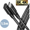 Axagon Extension USB 20Gbps cable length 1.5 m. PD 240W, 5A, 8K HD video. Black braided.