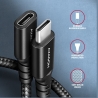Axagon Extension USB 20Gbps cable length 1.5 m. PD 240W, 5A, 8K HD video. Black braided.