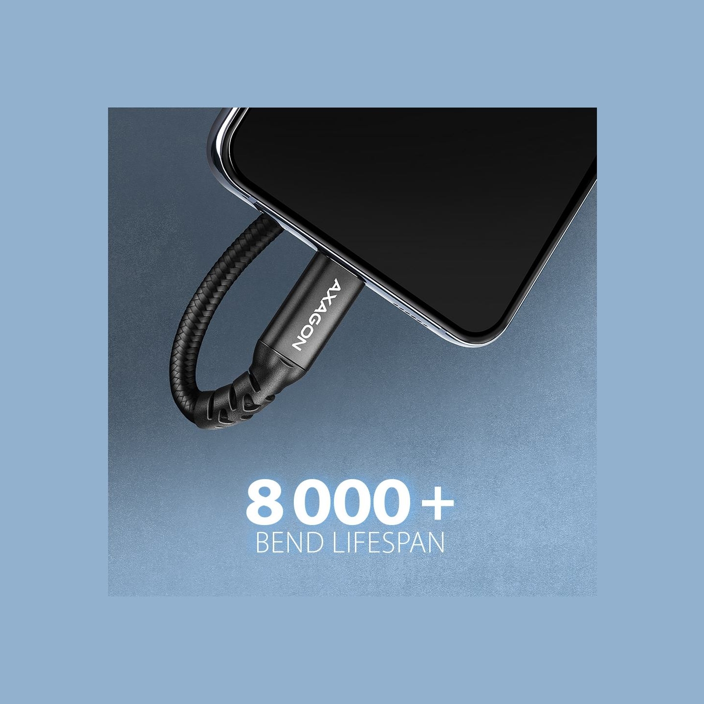 Axagon Extension USB 20Gbps cable length 1.5 m. PD 240W, 5A, 8K HD video. Black braided.