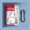 Axagon Extension USB 20Gbps cable length 1.5 m. PD 240W, 5A, 8K HD video. Black braided.