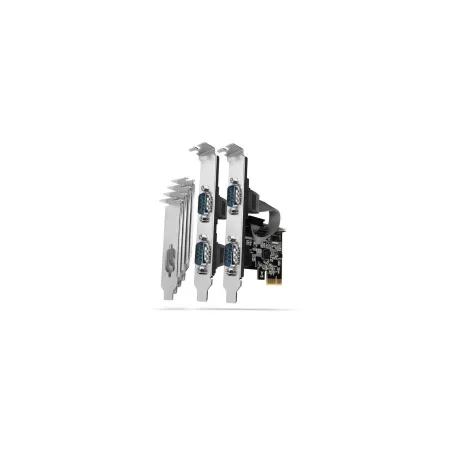 Axagon PCI-Express card with four serial ports 250 kbps. ASIX AX99100. Standard & Low profile.