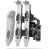 Axagon PCI-Express card with four serial ports 250 kbps. ASIX AX99100. Standard & Low profile.