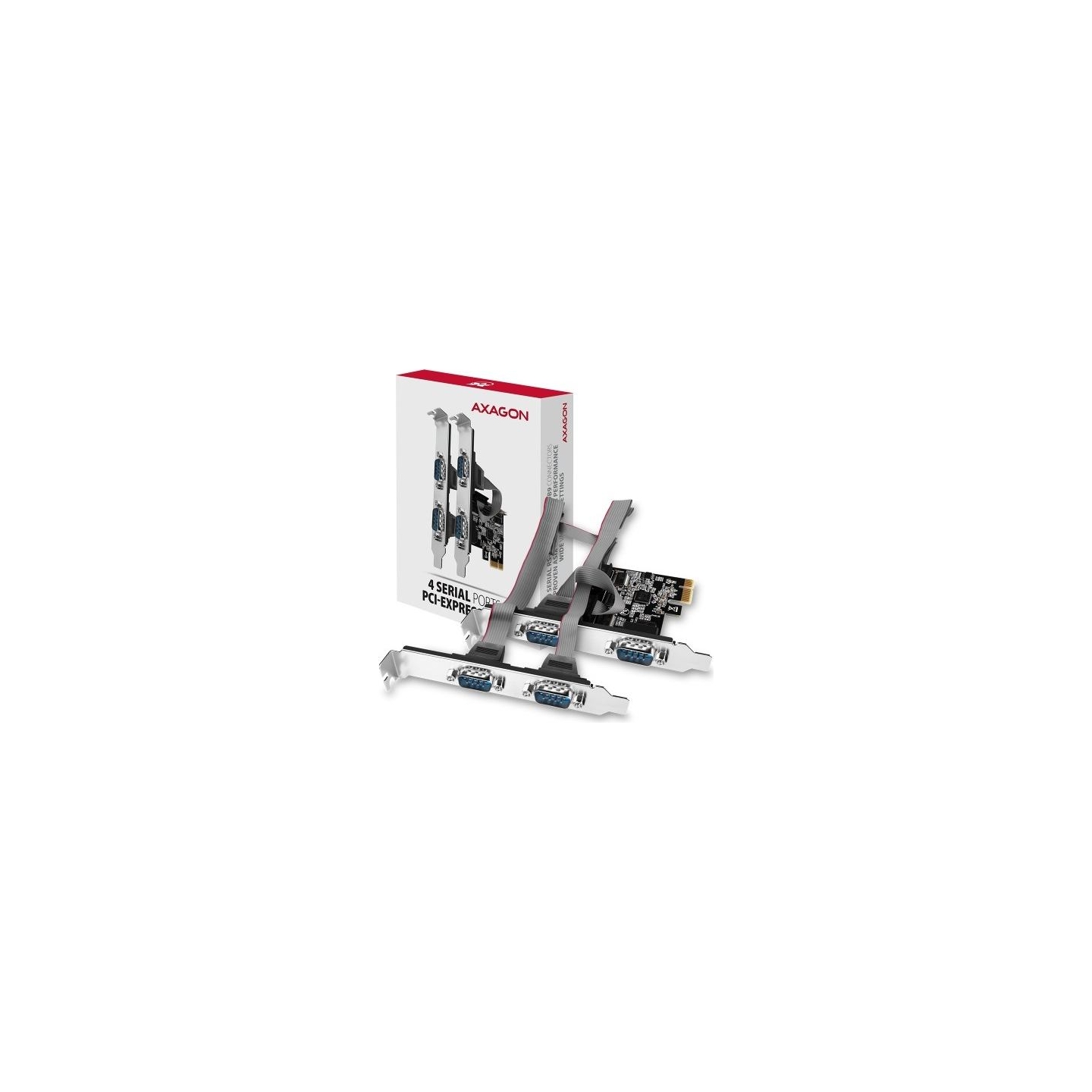 Axagon PCEA-S4N, PCIe controller 4x RS232