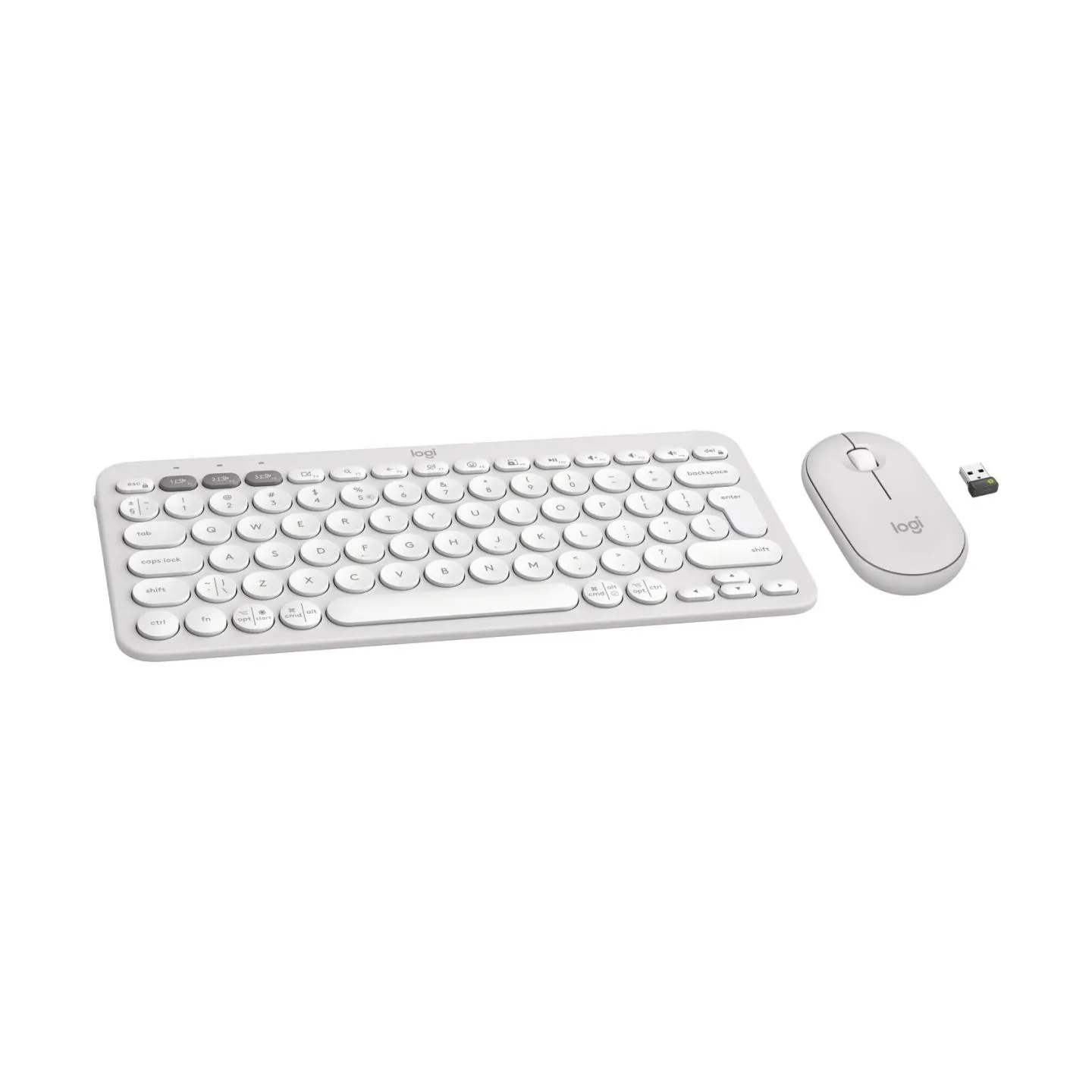 Logitech Pebble 2 Bluetooth Keyboard Combo - TONAL WHITE - US INT'L