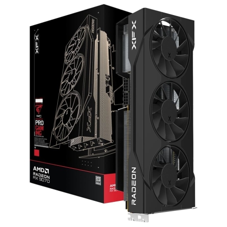 XFX Swift AMD Radeon RX 9070 GRE Triple 90mm Fan Gaming, 12GB GDDR6 192bit, 2790MHz / 18Gbps, HDMI 3xDP, AMD RDNA 4, 3 fan, 2 sl