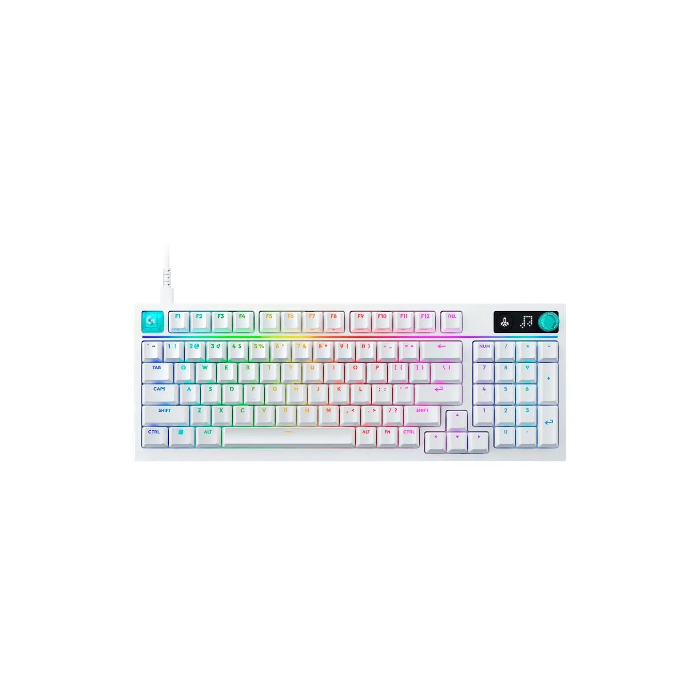 Logitech G316 X 98 Wired Gaming Keyboard - WHITE - US INT'L - USB - EMEA28i - 935 - TACTILE