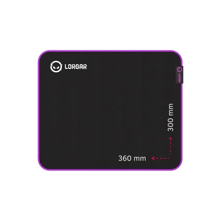 Lorgar Main 313, Gaming mouse pad, High-speed surface, Purple anti-slip rubber base, size: 360mm x 300mm x 3mm, weight 0.195kg