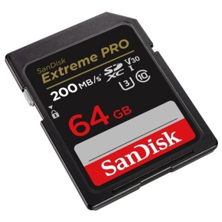 Sandisk Extreme Pro SDXC 64GB 200/90 MB/s V30 UHS-I U