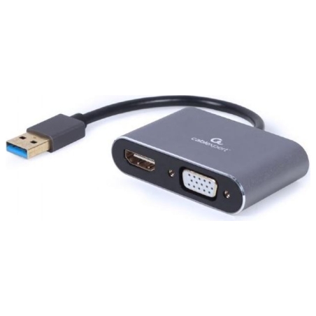Gembird I/O ADAPTER USB3 TO HDMI/VGA/GREY A-USB3-HDMIVGA-01 GEMBIRD
