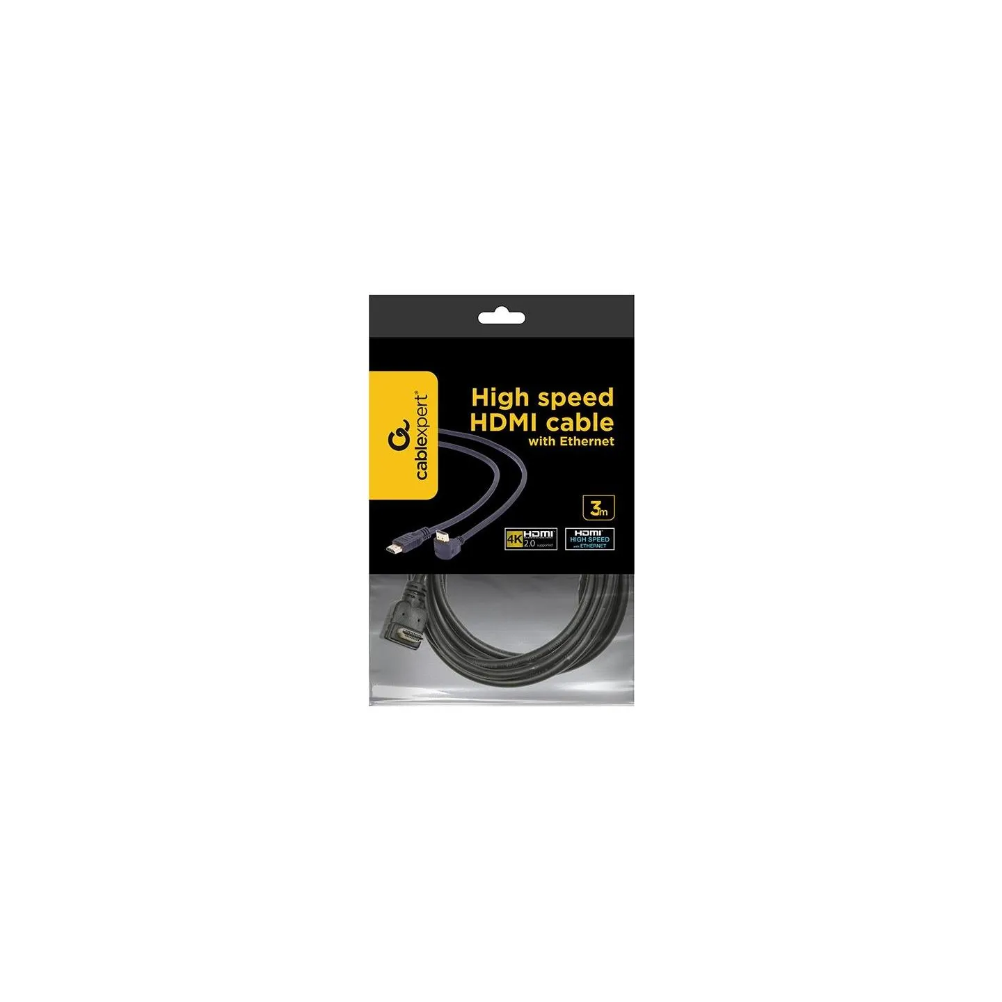 Gembird CABLE HDMI-HDMI 3M V2.0 90DEG./CC-HDMI490-10 GEMBIRD