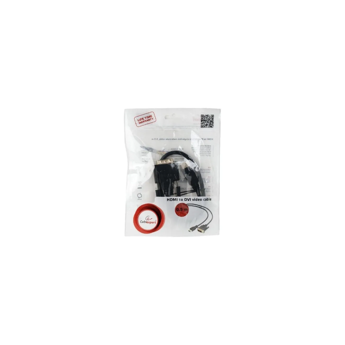 Gembird | HDMI to DVI cable (Single Link) | HDMI 19pin male | DVI 18+1pin male | HDMI to DVI-D | 0.5 m