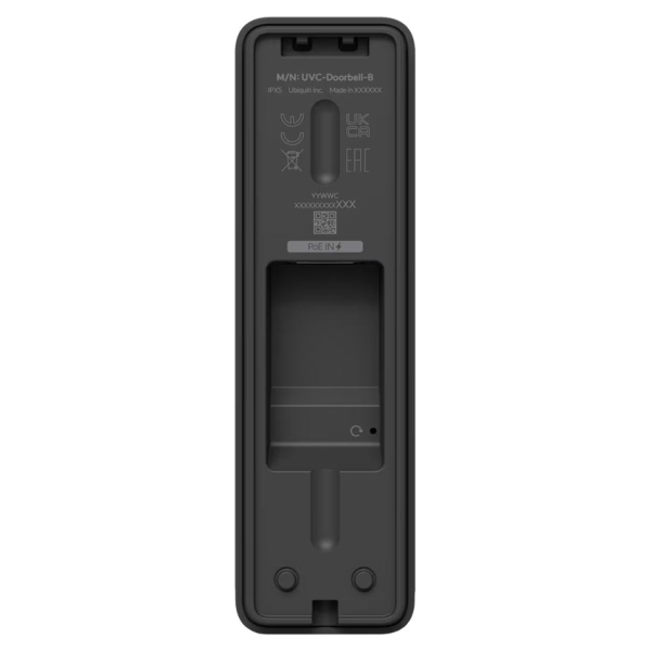 Ubiquiti Doorbell Lite - Compact PoE video doorbell with two-way audio and versatile mounting options, black.