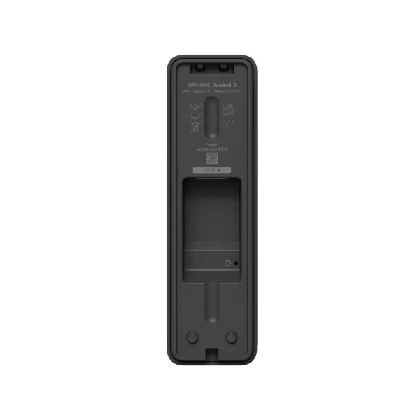 Ubiquiti Doorbell Lite - Compact PoE video doorbell with two-way audio and versatile mounting options, black.