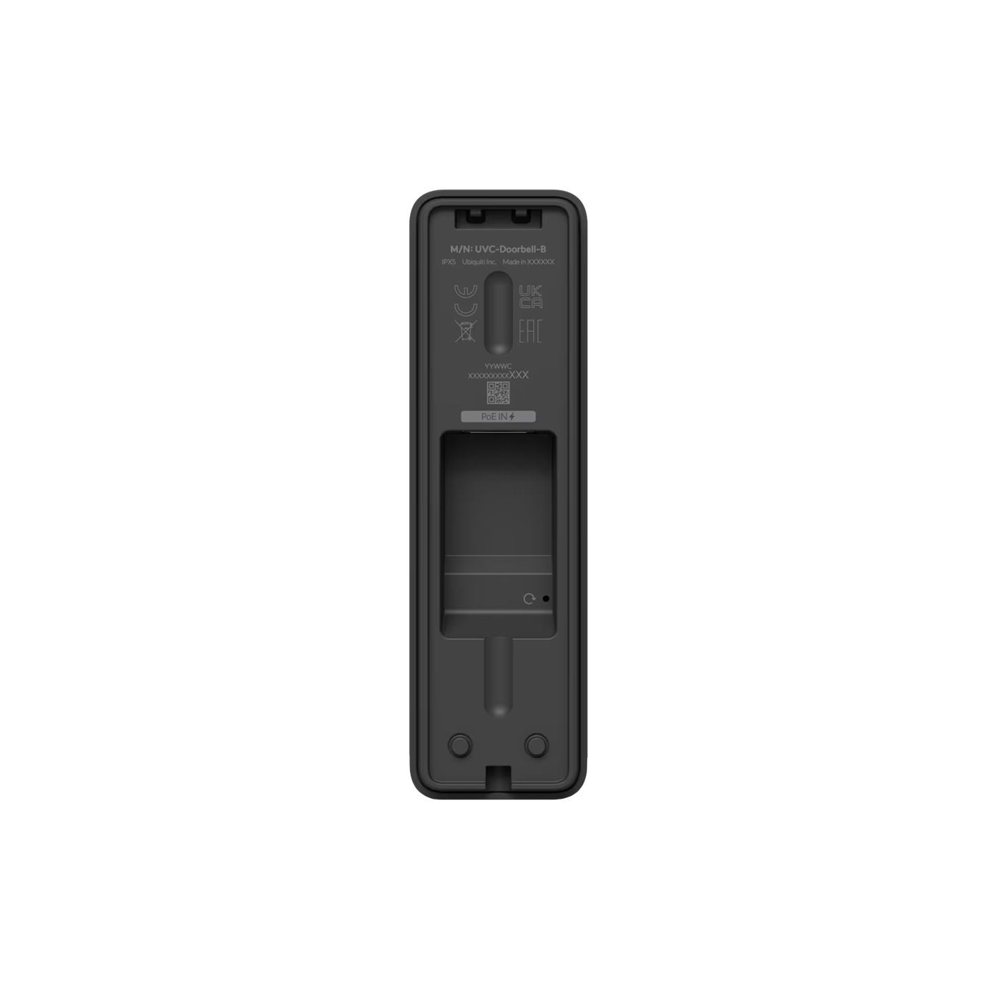 Ubiquiti Doorbell Lite - Compact PoE video doorbell with two-way audio and versatile mounting options, black.