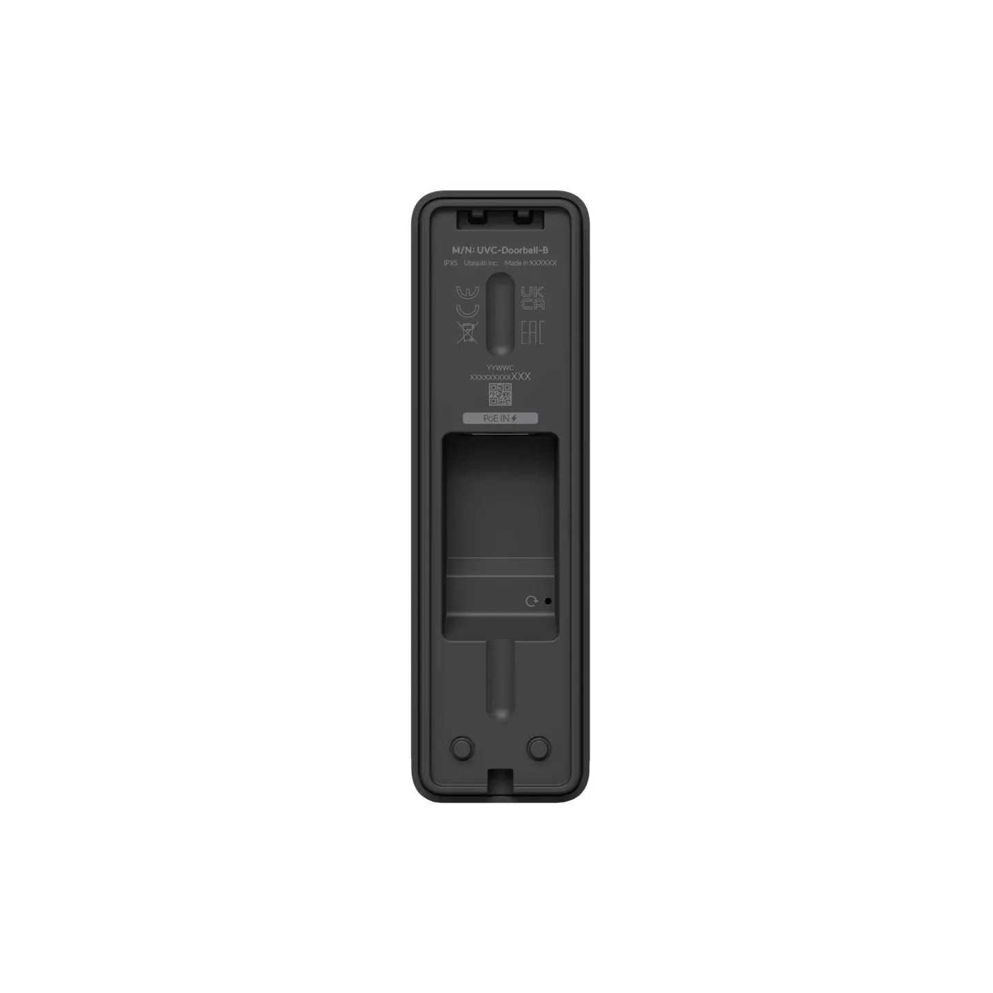 Ubiquiti Doorbell Lite - Compact PoE video doorbell with two-way audio and versatile mounting options, black.