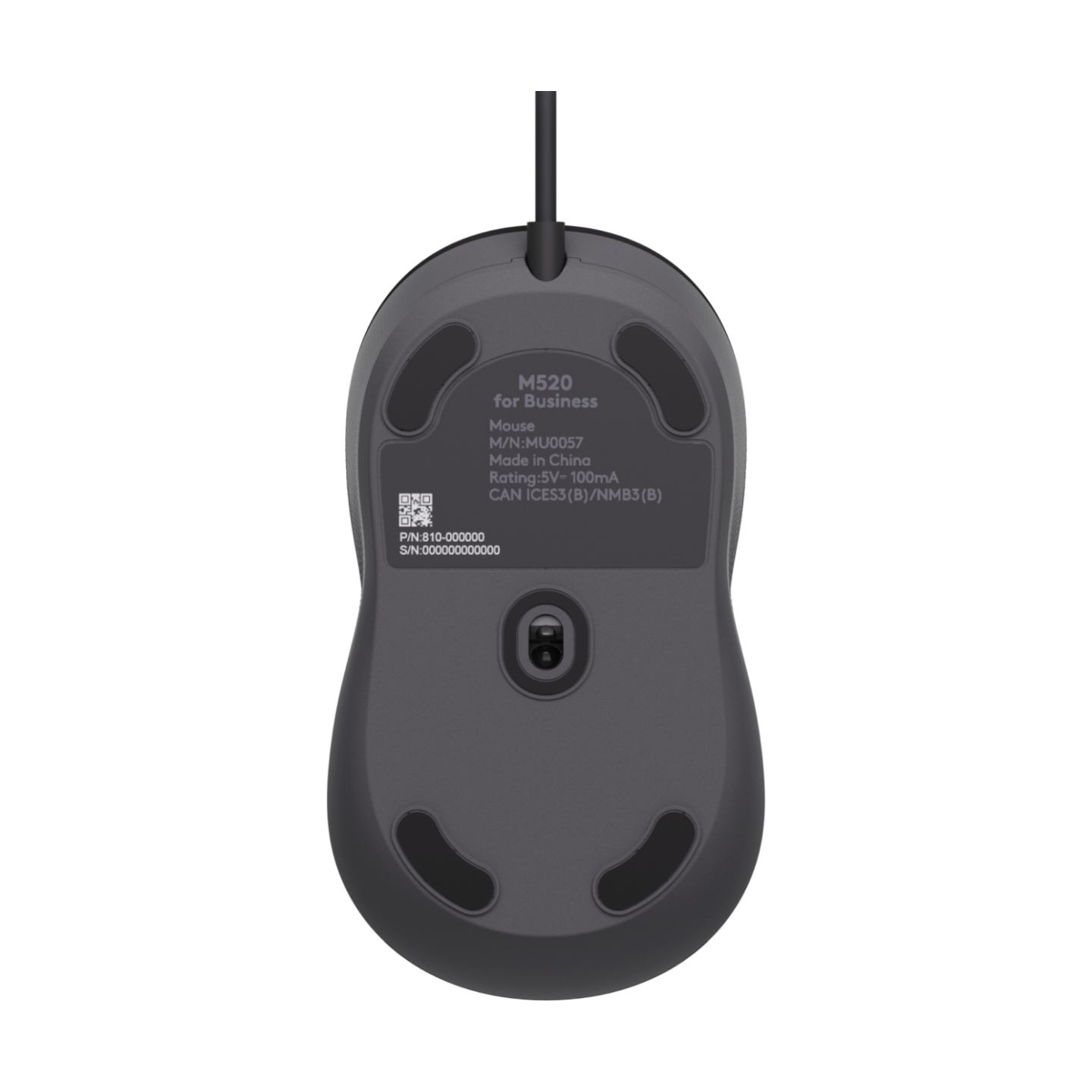Logitech MOUSE USB OPTICAL M520/GRAPHITE 910-007511 LOGITECH