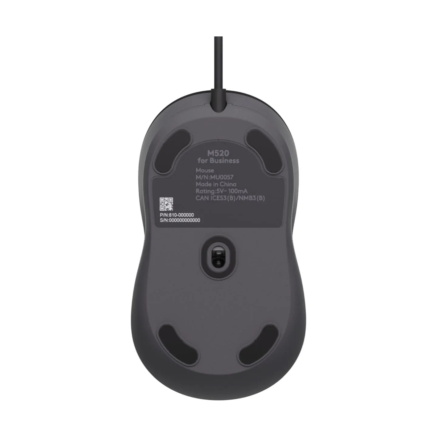 Logitech MOUSE USB OPTICAL M520/GRAPHITE 910-007511 LOGITECH