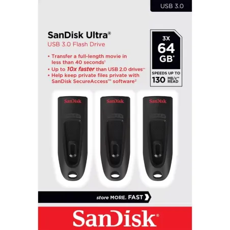 Sandisk MEMORY DRIVE FLASH USB3 64GB/3PK SDCZ48-064G-G46T SANDISK