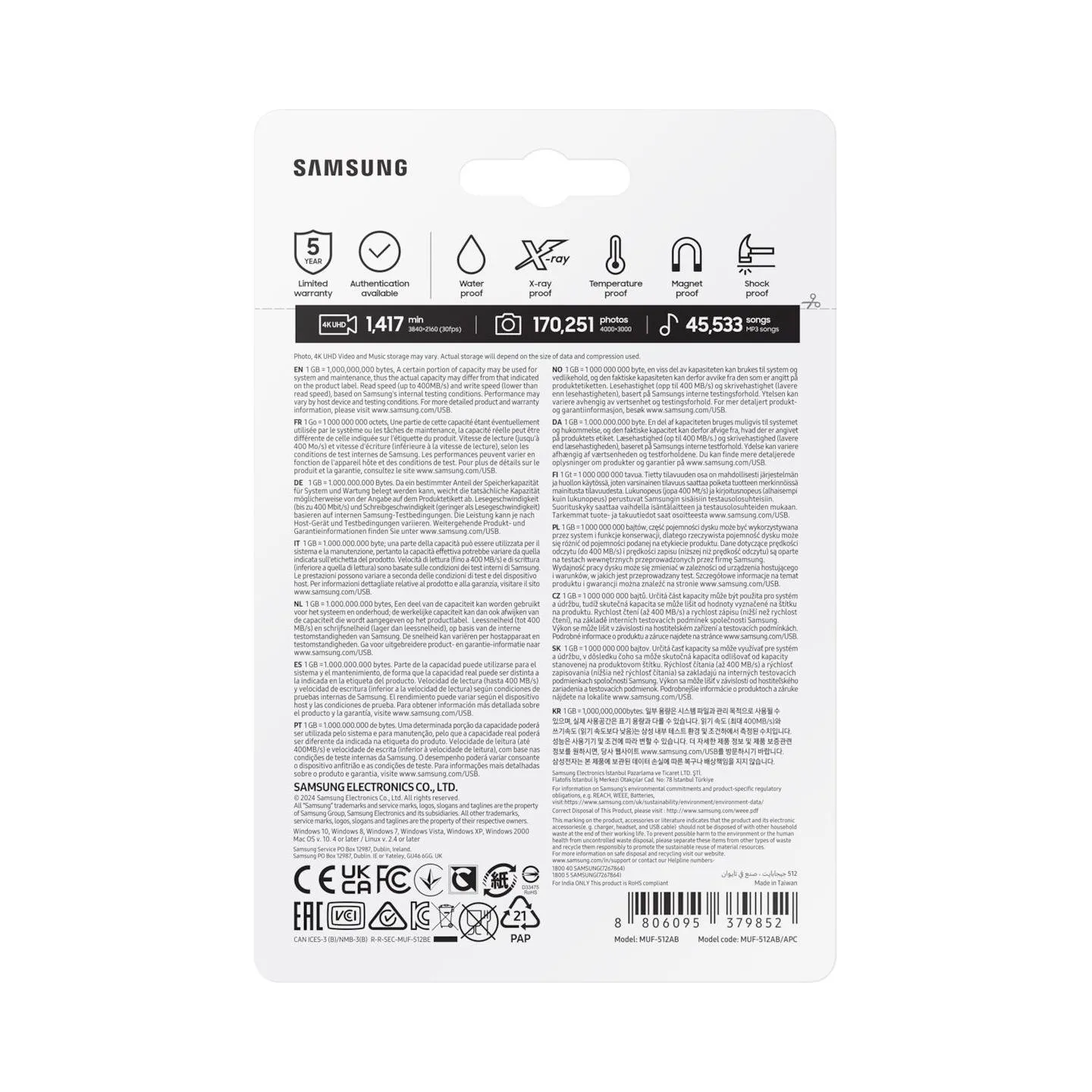 Samsung MEMORY DRIVE FLASH USB3.2/512GB MUF-512AB/APC SAMSUNG