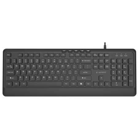 Gembird KEYBOARD MULTIMEDIA USB ENG/BLACK KB-MCH-05 GEMBIRD