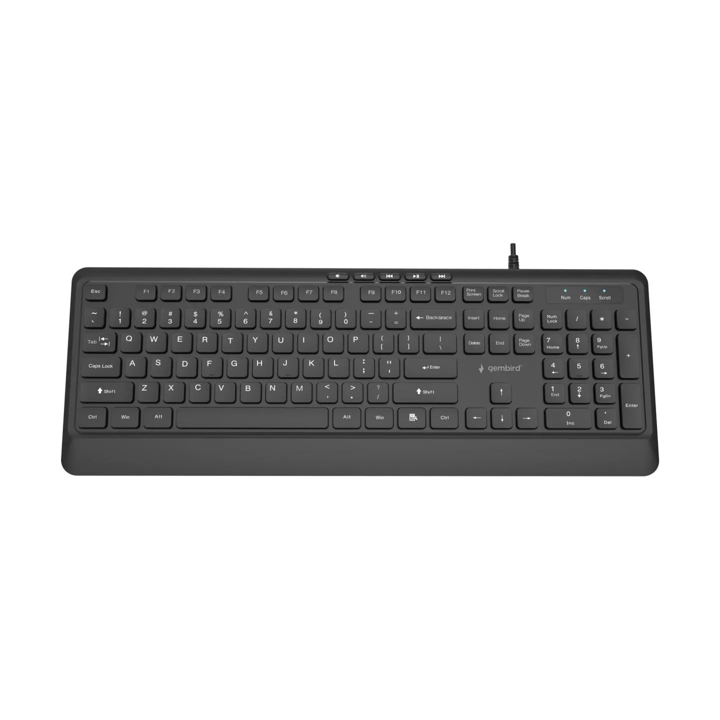 Gembird KEYBOARD MULTIMEDIA USB ENG/BLACK KB-MCH-05 GEMBIRD