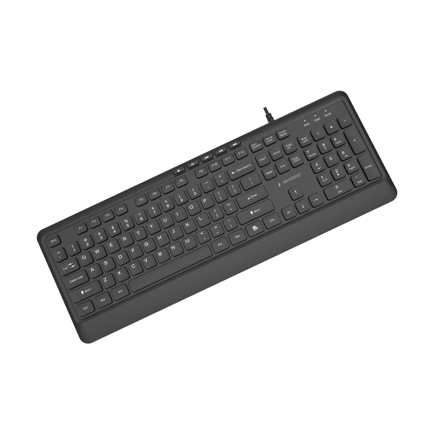 Gembird KEYBOARD MULTIMEDIA USB ENG/BLACK KB-MCH-05 GEMBIRD