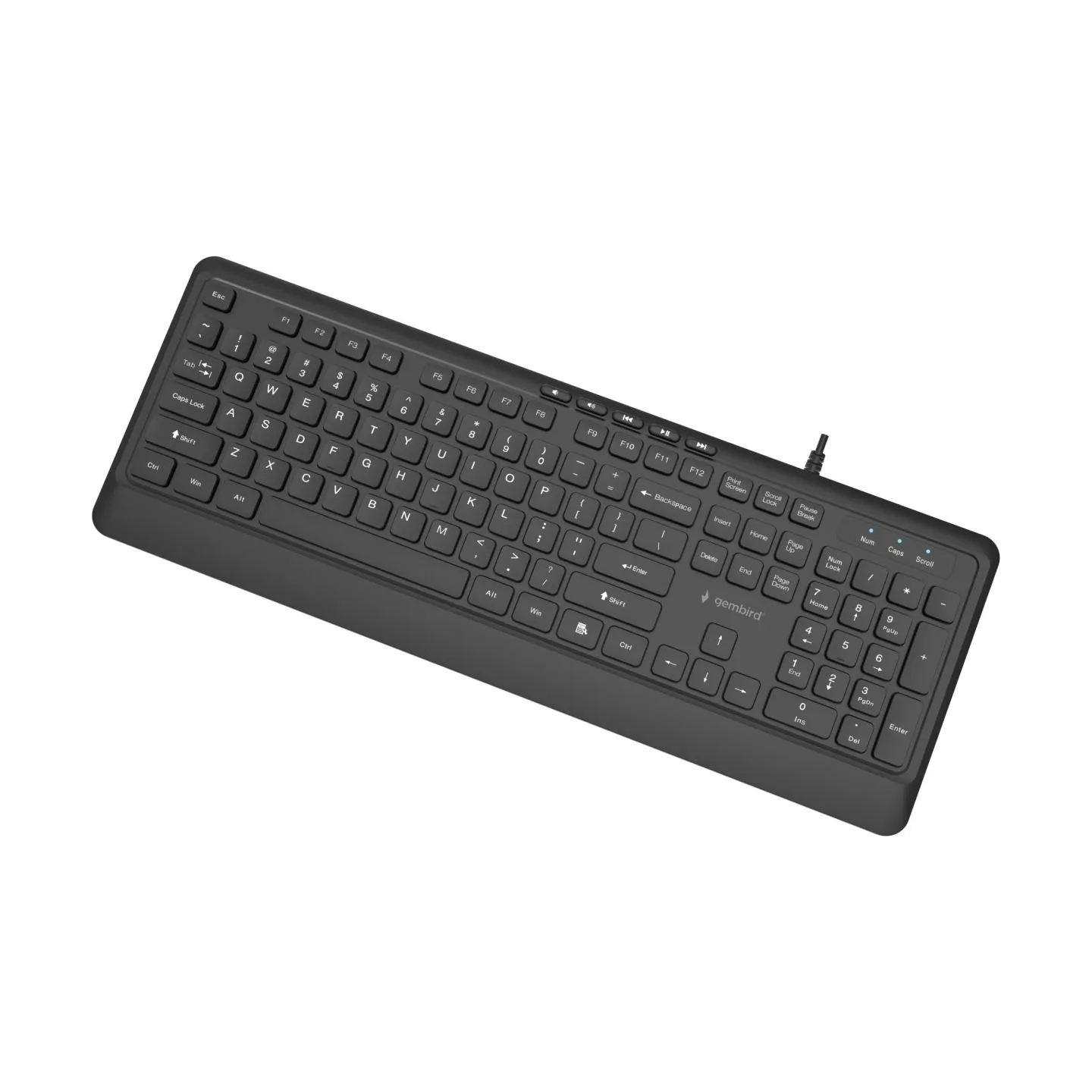 Gembird KEYBOARD MULTIMEDIA USB ENG/BLACK KB-MCH-05 GEMBIRD