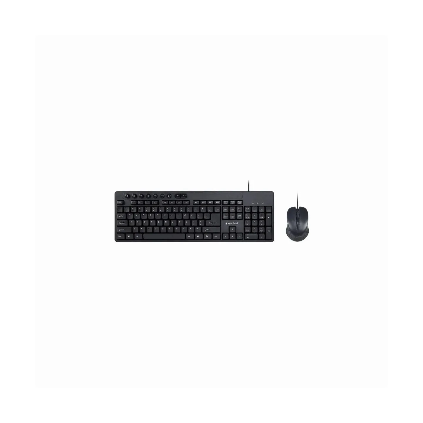 Gembird | Multimedia desktop set | KBS-UM-04 | Keyboard and Mouse Set | Wired | Mouse included | US | Black