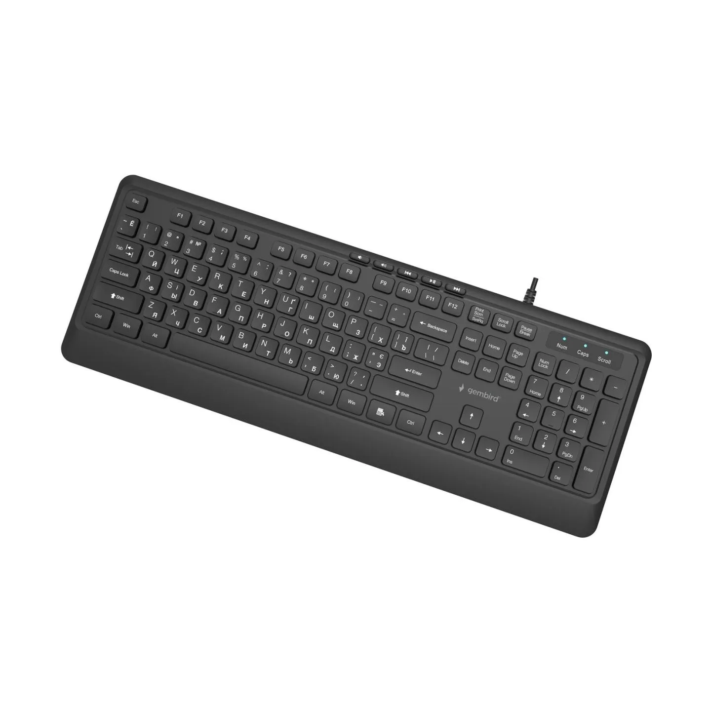 Gembird KEYBOARD MULTIMEDIA USB CYRILL/BLACK KB-MCH-05-CYRL GEMBIRD