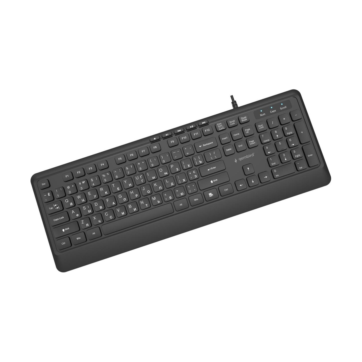 Gembird KEYBOARD MULTIMEDIA USB CYRILL/BLACK KB-MCH-05-CYRL GEMBIRD