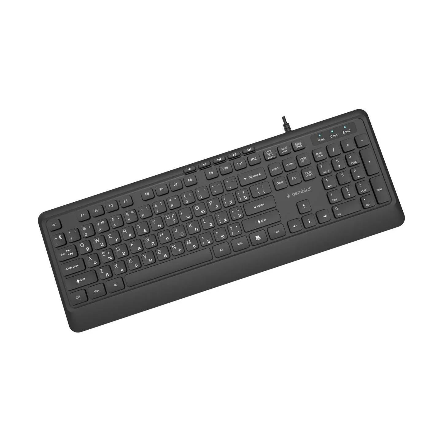 Gembird KEYBOARD MULTIMEDIA USB CYRILL/BLACK KB-MCH-05-CYRL GEMBIRD