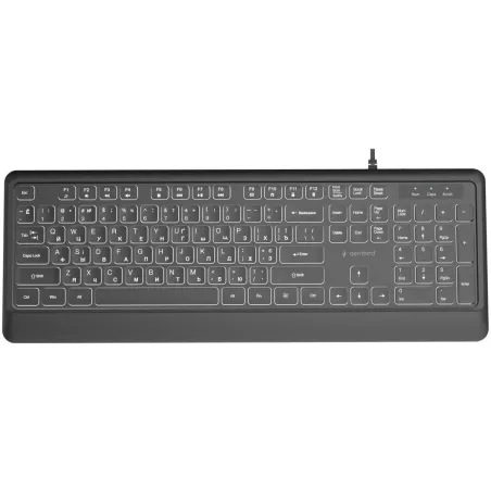 Gembird KEYBOARD MULTIMEDIA USB CYRILL/BLACK KB-UML-04-CYRL GEMBIRD