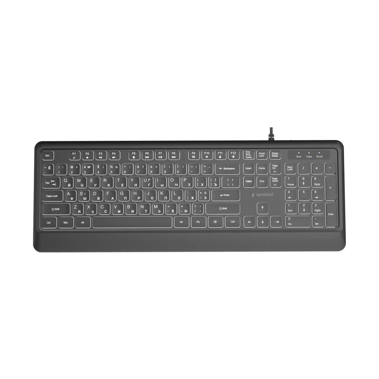 Gembird KEYBOARD MULTIMEDIA USB CYRILL/BLACK KB-UML-04-CYRL GEMBIRD