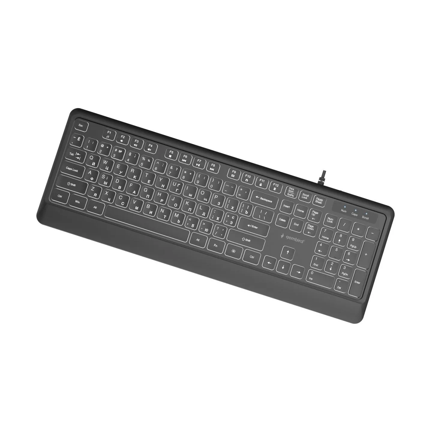 Gembird KEYBOARD MULTIMEDIA USB CYRILL/BLACK KB-UML-04-CYRL GEMBIRD