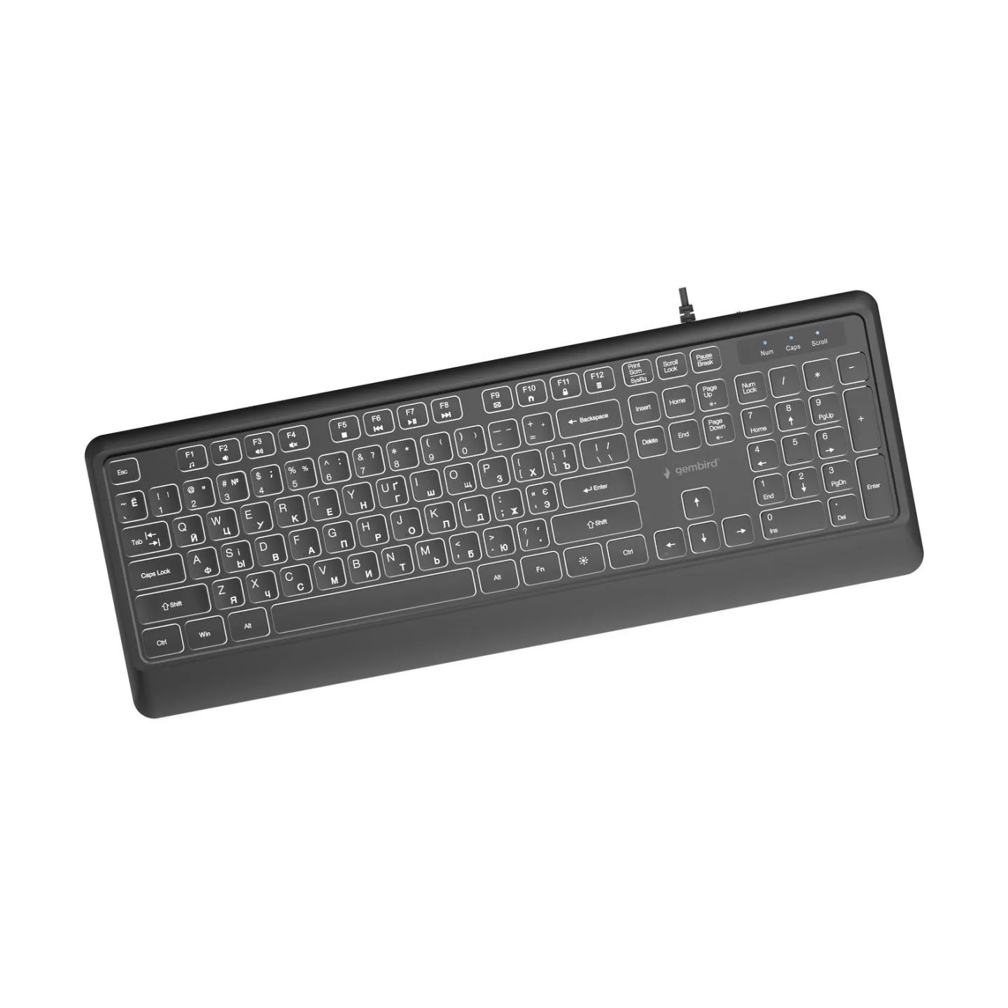 Gembird KEYBOARD MULTIMEDIA USB CYRILL/BLACK KB-UML-04-CYRL GEMBIRD