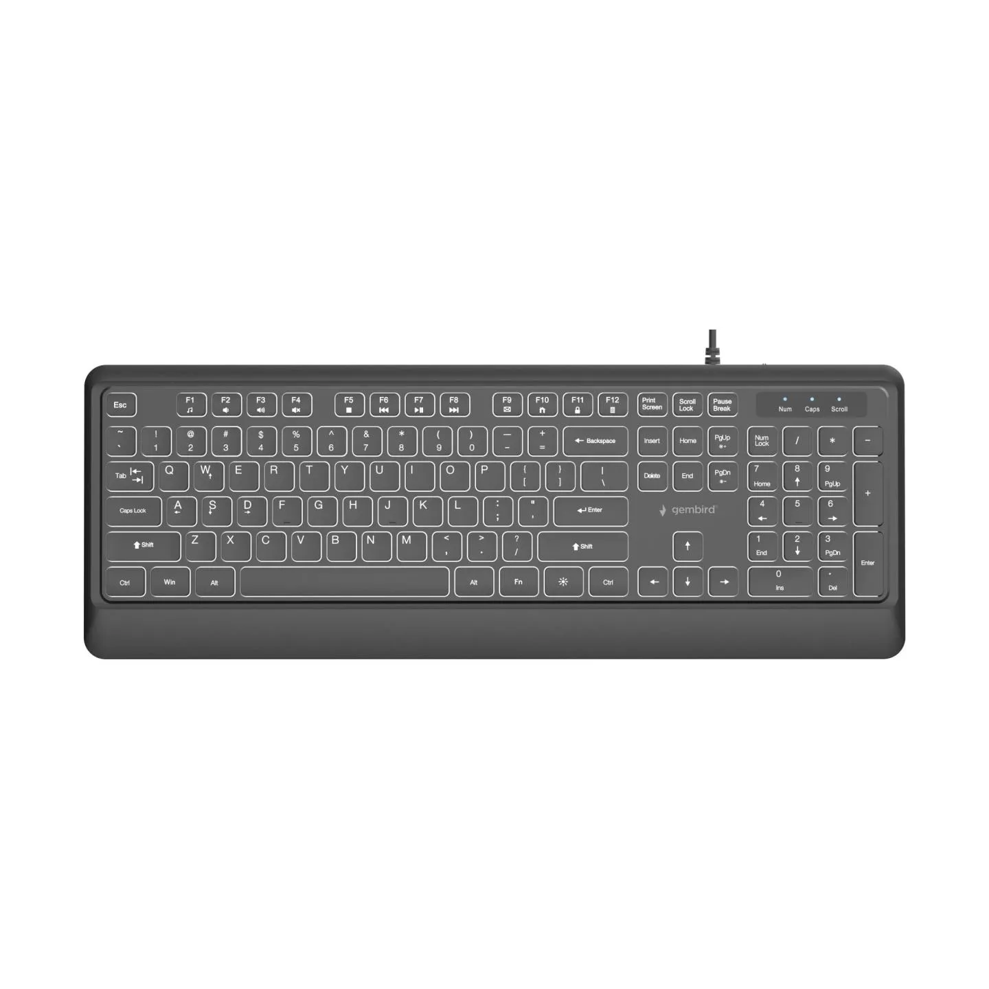 Gembird KEYBOARD MULTIMEDIA USB ENG/BLACK KB-UML-04 GEMBIRD