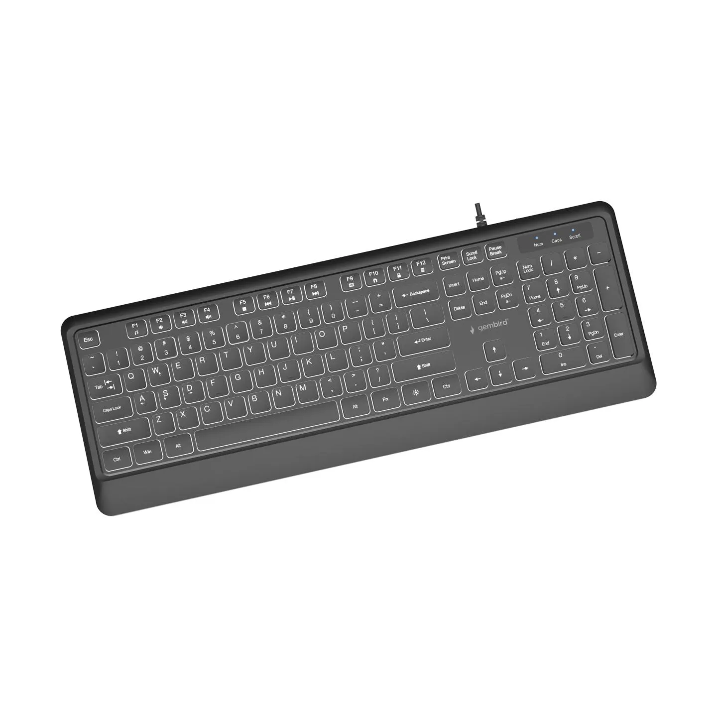 Gembird KEYBOARD MULTIMEDIA USB ENG/BLACK KB-UML-04 GEMBIRD