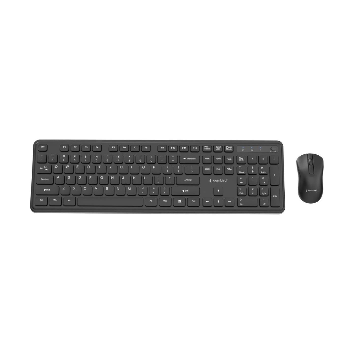 Gembird KEYBOARD +MOUSE WRL ENG/BK KBS-WPS-01 GEMBIRD