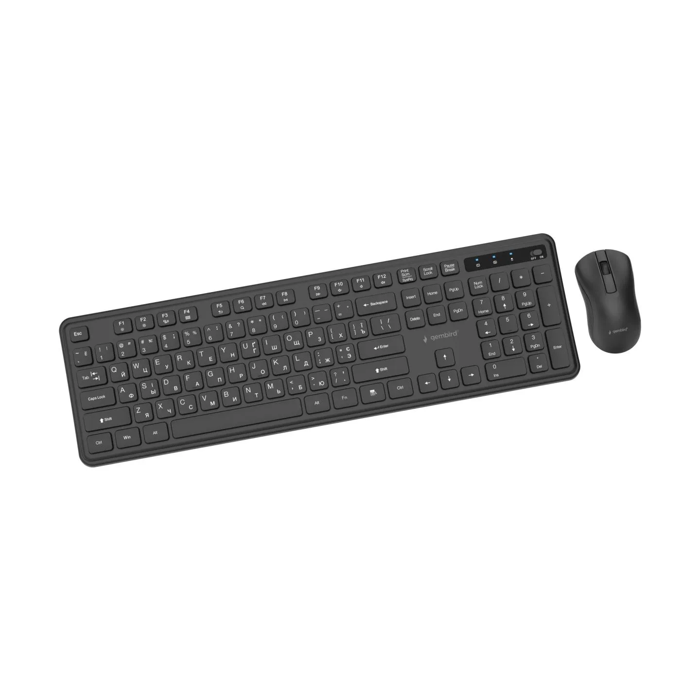 Gembird KEYBOARD +MOUSE WRL CYRILLIC/BK KBS-WPS-01-CYRL GEMBIRD