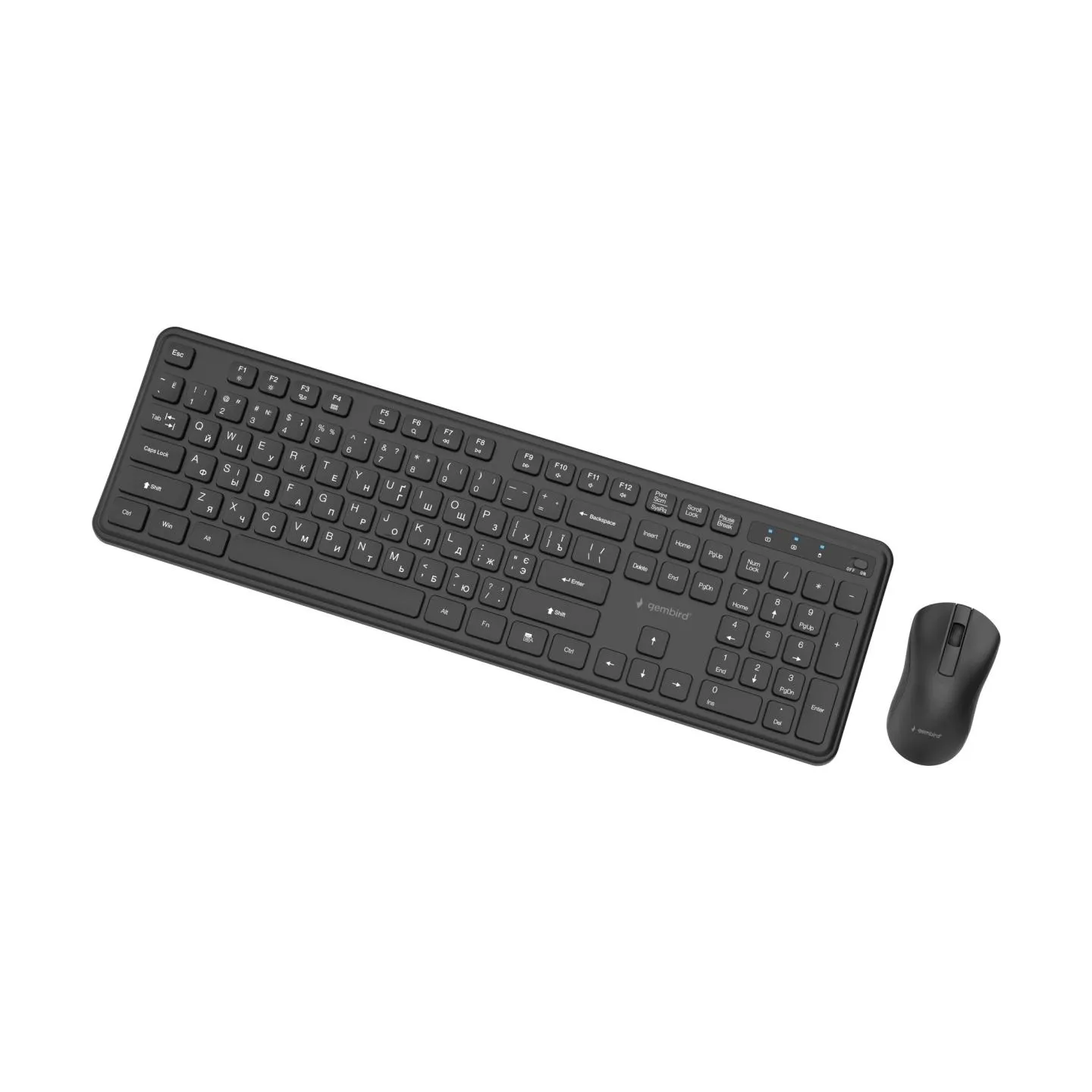 Gembird KEYBOARD +MOUSE WRL CYRILLIC/BK KBS-WPS-01-CYRL GEMBIRD