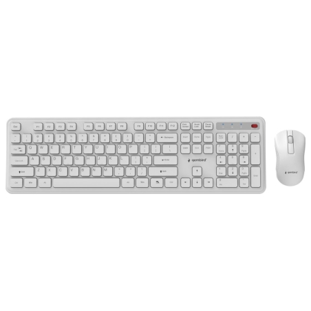 Gembird KEYBOARD +MOUSE WRL ENG/WH KBS-WPS-01-W GEMBIRD