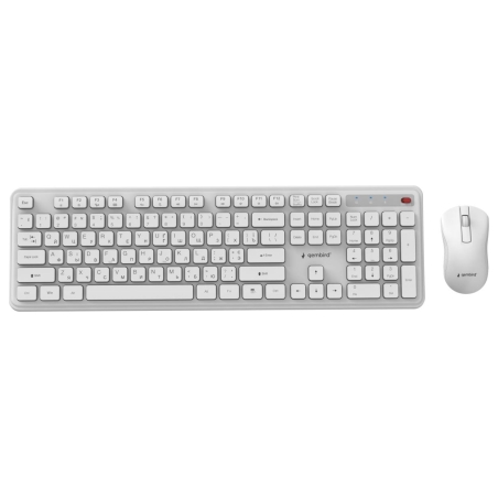 Gembird KEYBOARD +MOUSE WRL CYRILLIC/WH KBS-WPS-01-W-CYRL GEMBIRD