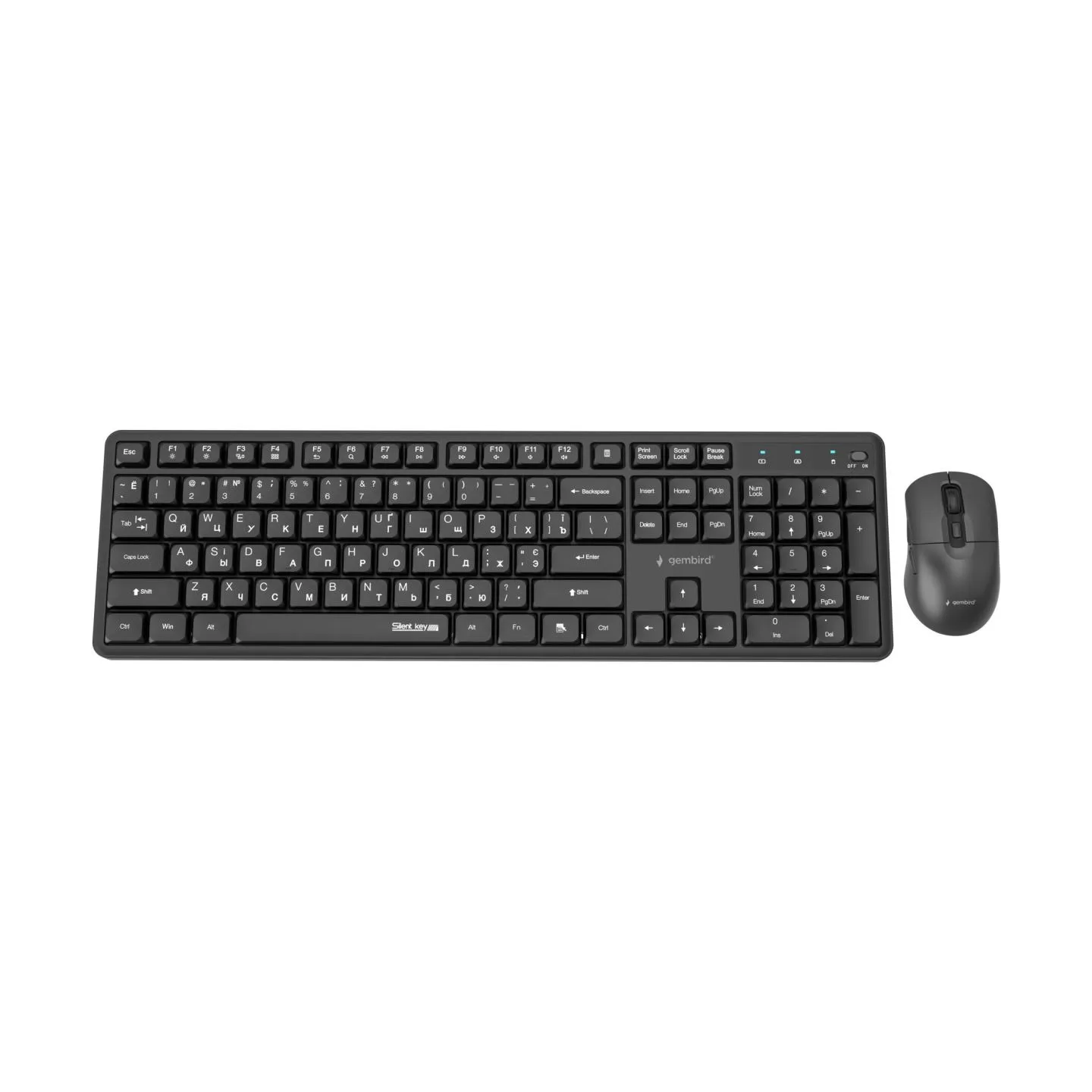 Gembird KEYBOARD +MOUSE WRL CYRILLIC/BLACK KBS-WMS-01-CYRL GEMBIRD