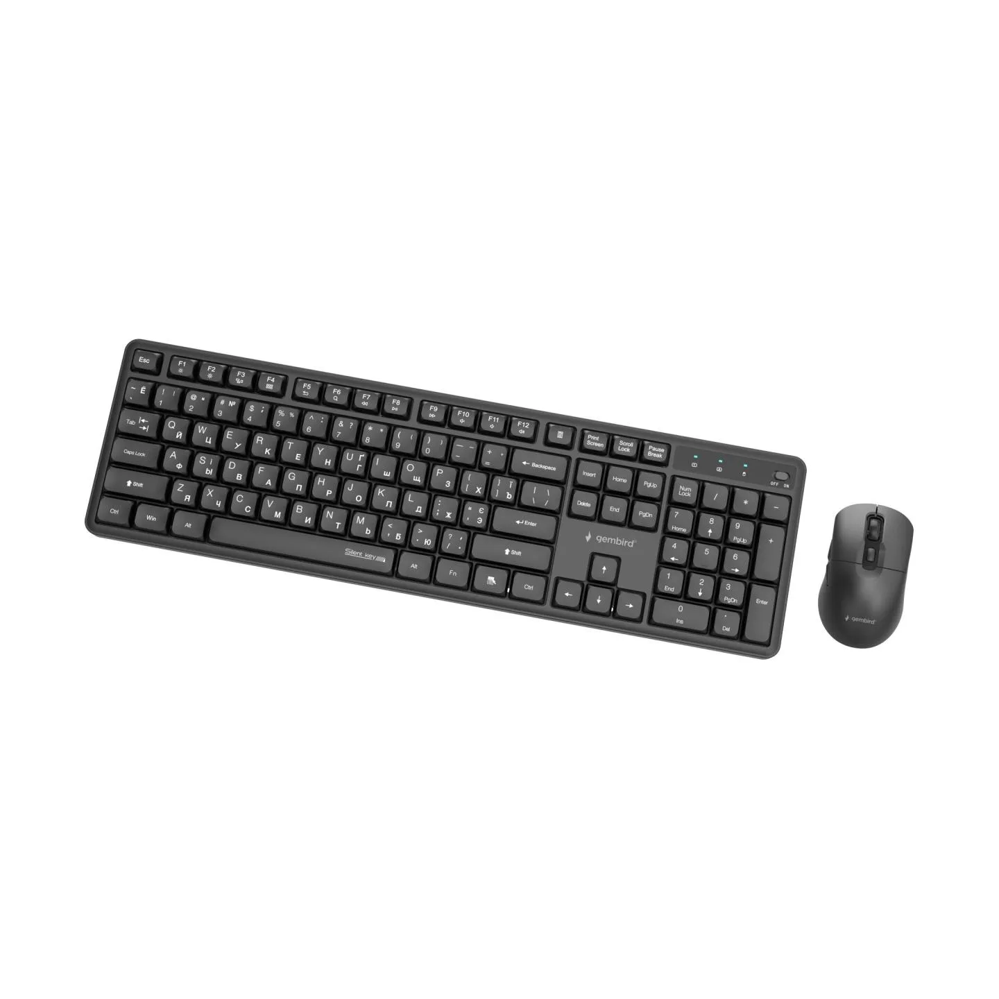 Gembird KEYBOARD +MOUSE WRL CYRILLIC/BLACK KBS-WMS-01-CYRL GEMBIRD