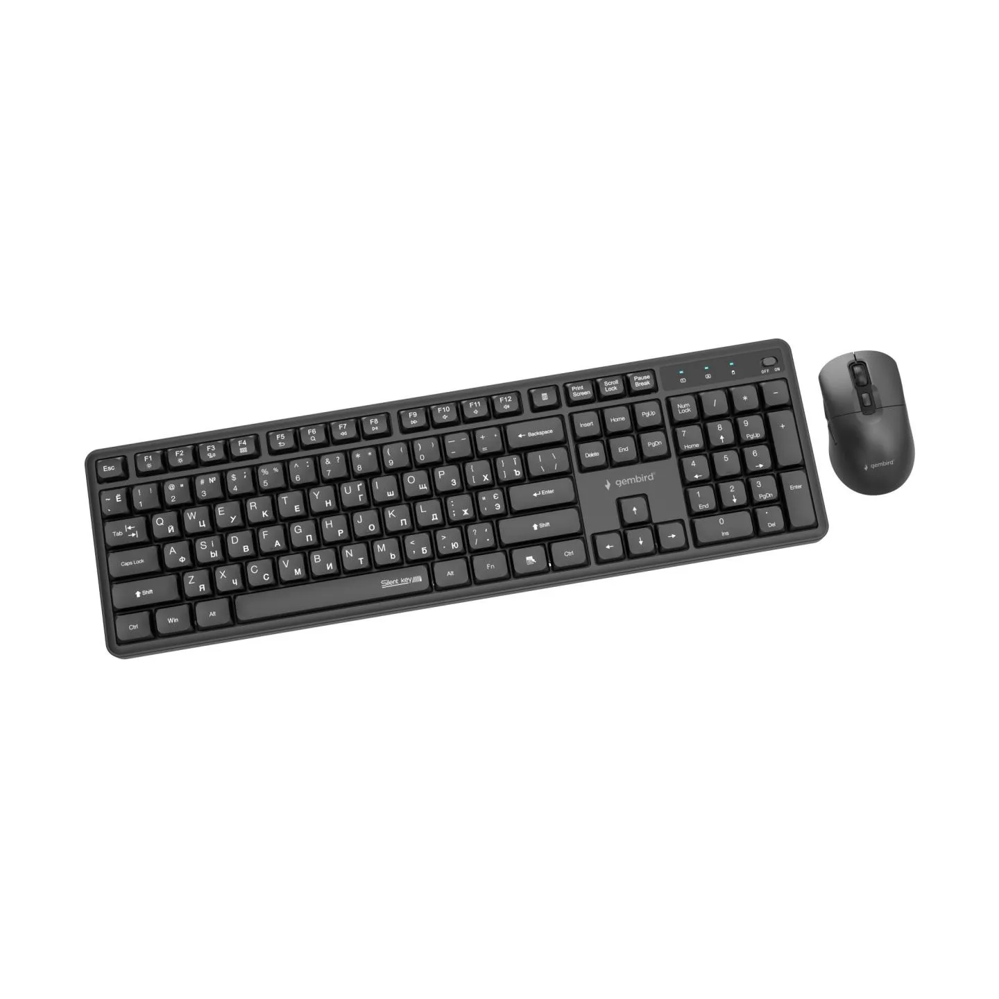 Gembird KEYBOARD +MOUSE WRL CYRILLIC/BLACK KBS-WMS-01-CYRL GEMBIRD