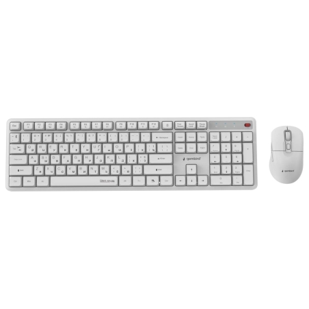 Gembird KEYBOARD +MOUSE WRL CYRILLIC/WHT KBS-WMS-01-W-CYRL GEMBIRD