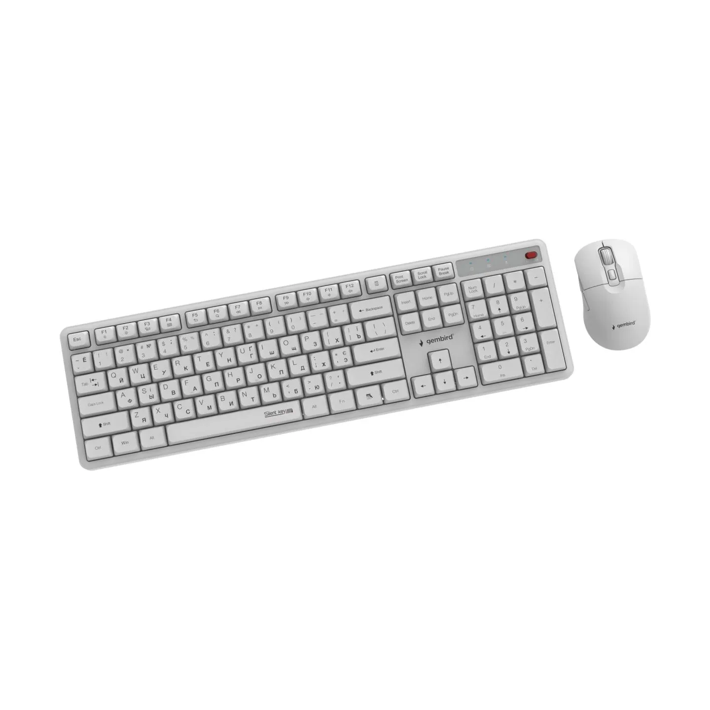 Gembird KEYBOARD +MOUSE WRL CYRILLIC/WHT KBS-WMS-01-W-CYRL GEMBIRD
